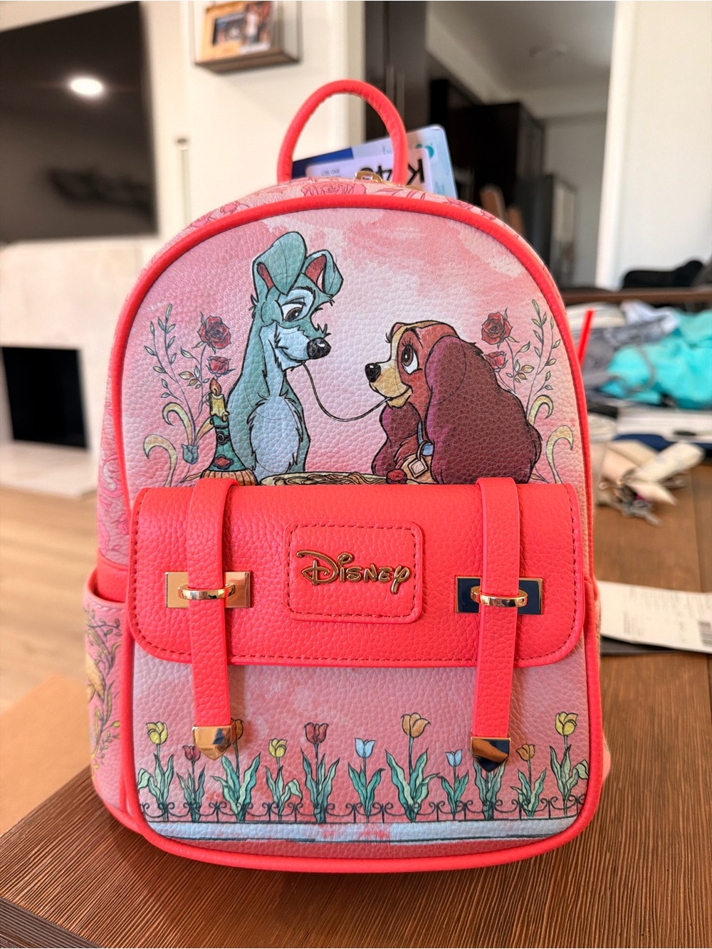 Wondapop Lady and the Tramp Floral Mini Backpack